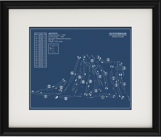 Sunnybrook Golf Club Blueprint (Print)