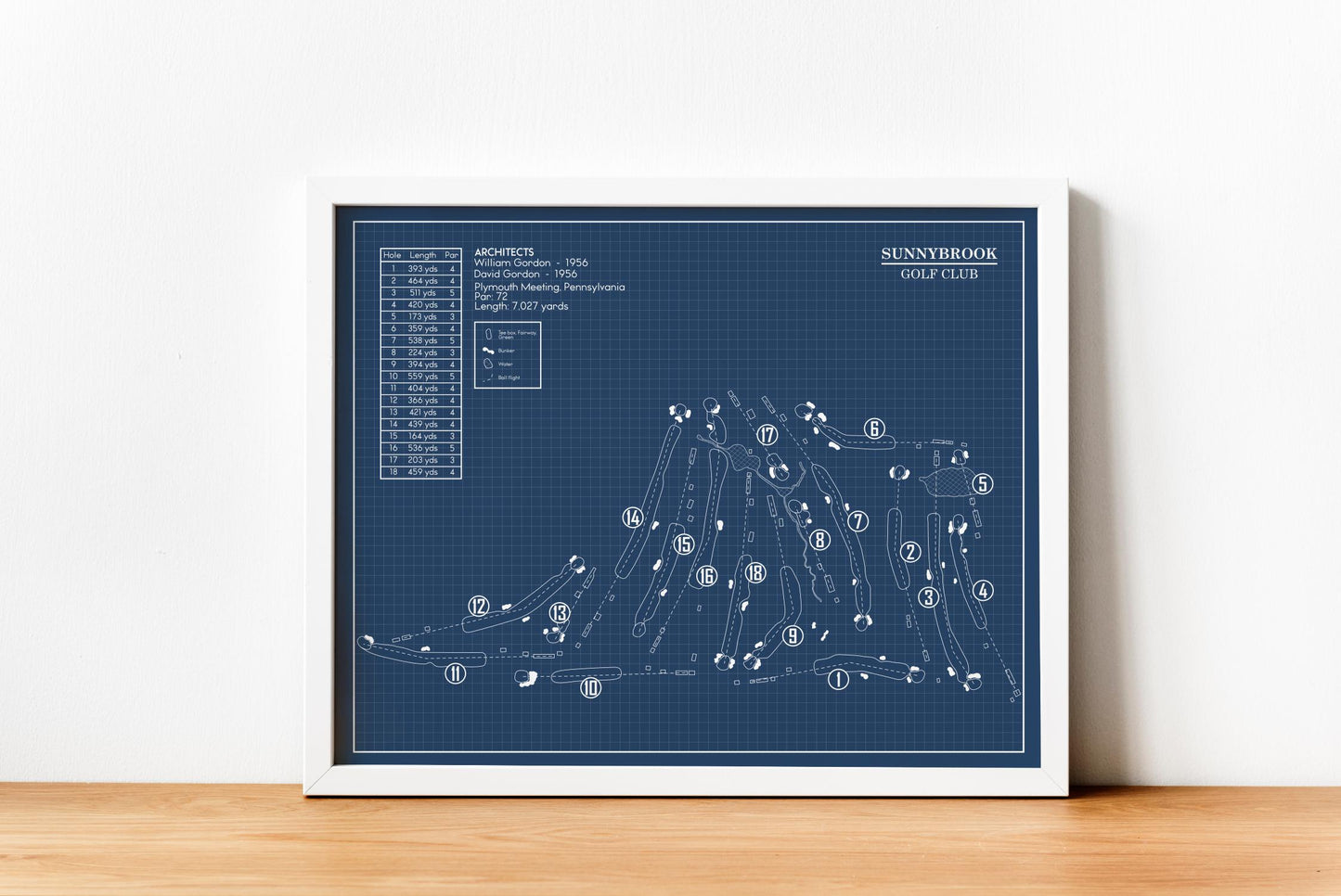 Sunnybrook Golf Club Blueprint (Print)