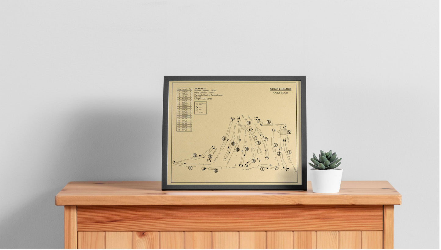 Sunnybrook Golf Club Outline (Print)