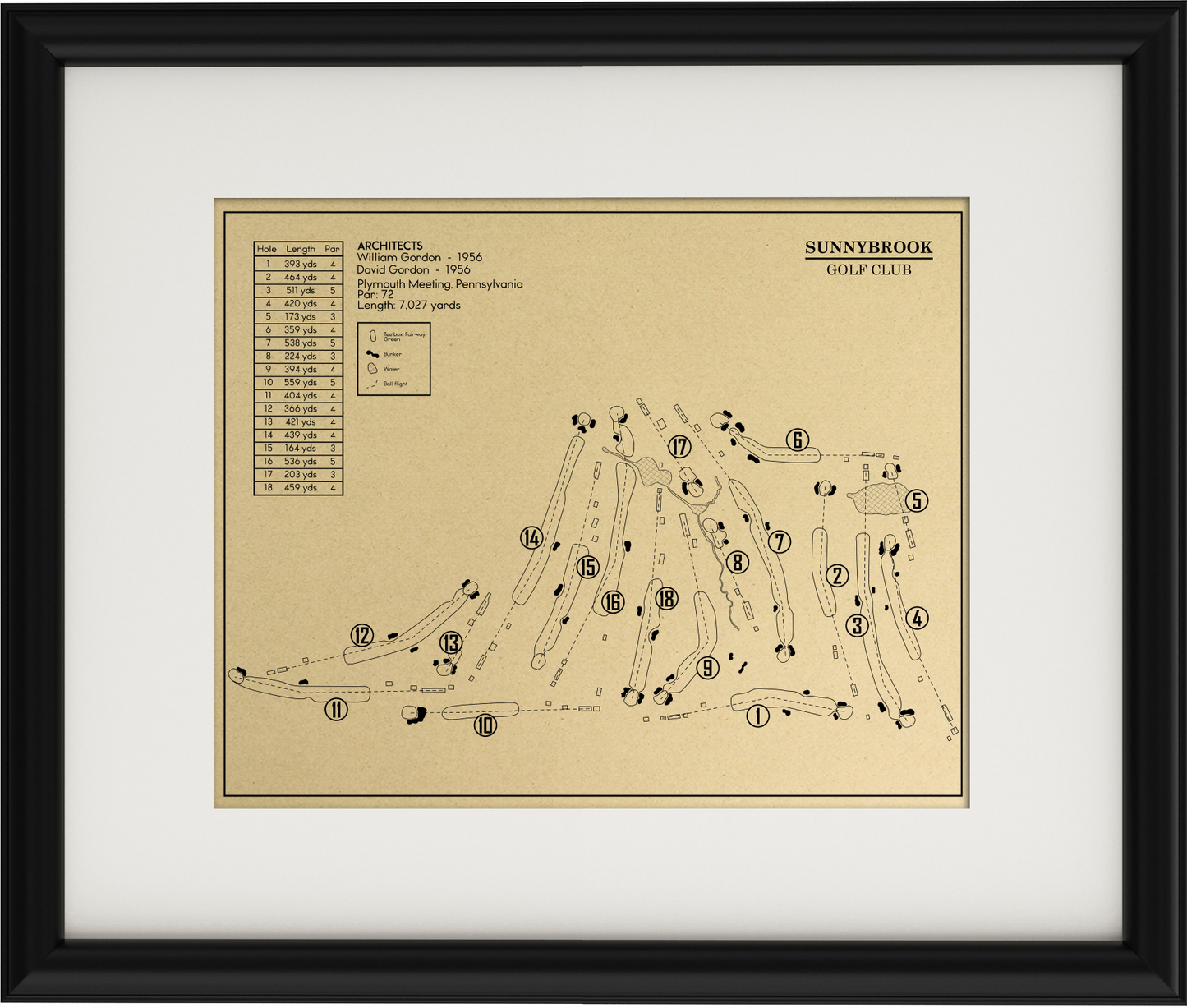 Sunnybrook Golf Club Outline (Print)