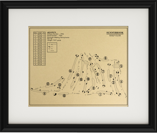 Sunnybrook Golf Club Outline (Print)