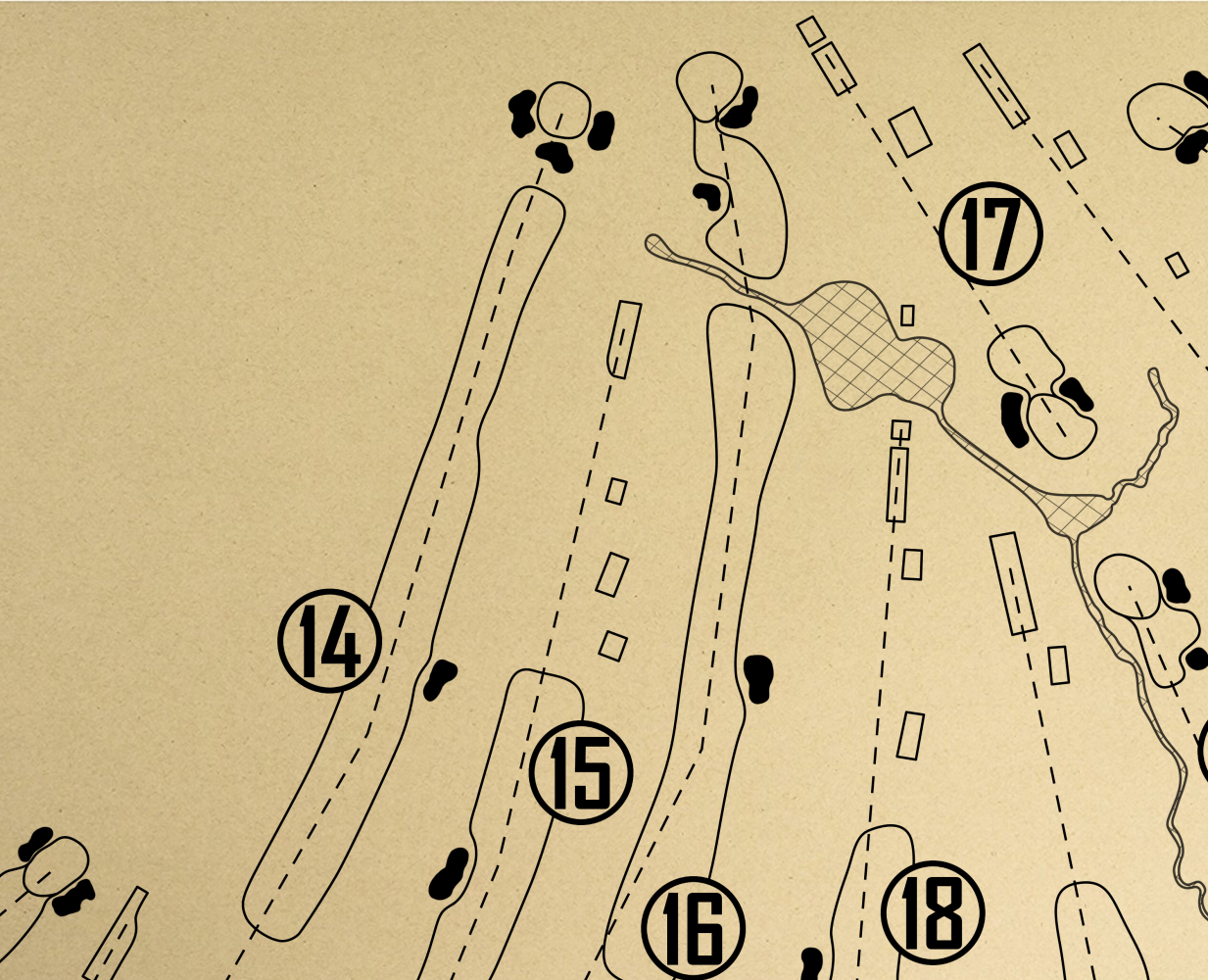 Sunnybrook Golf Club Outline (Print)