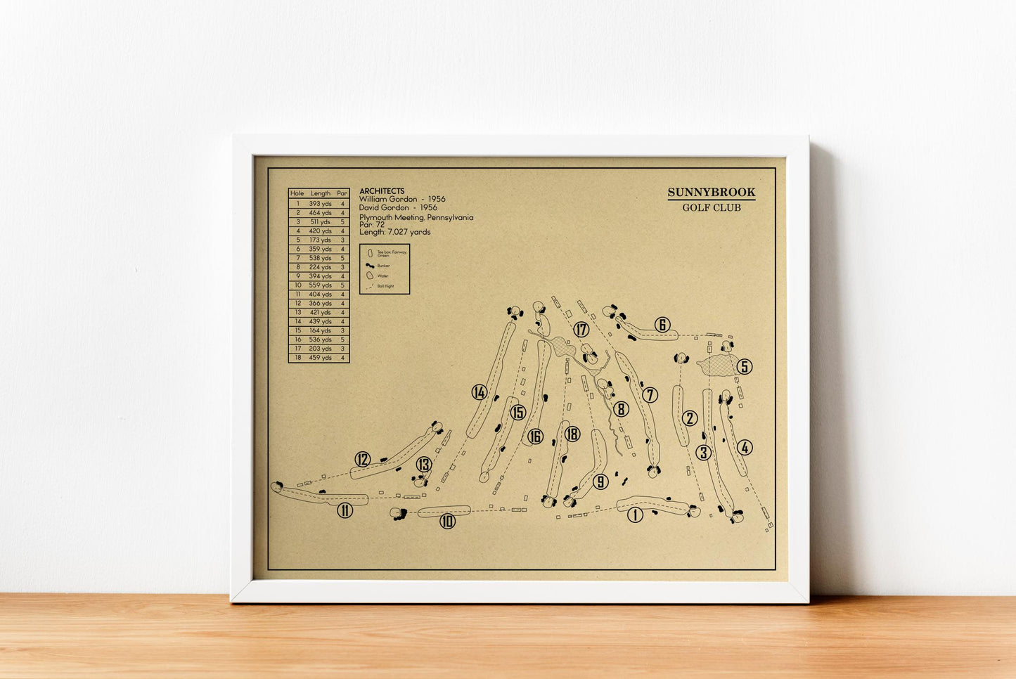 Sunnybrook Golf Club Outline (Print)