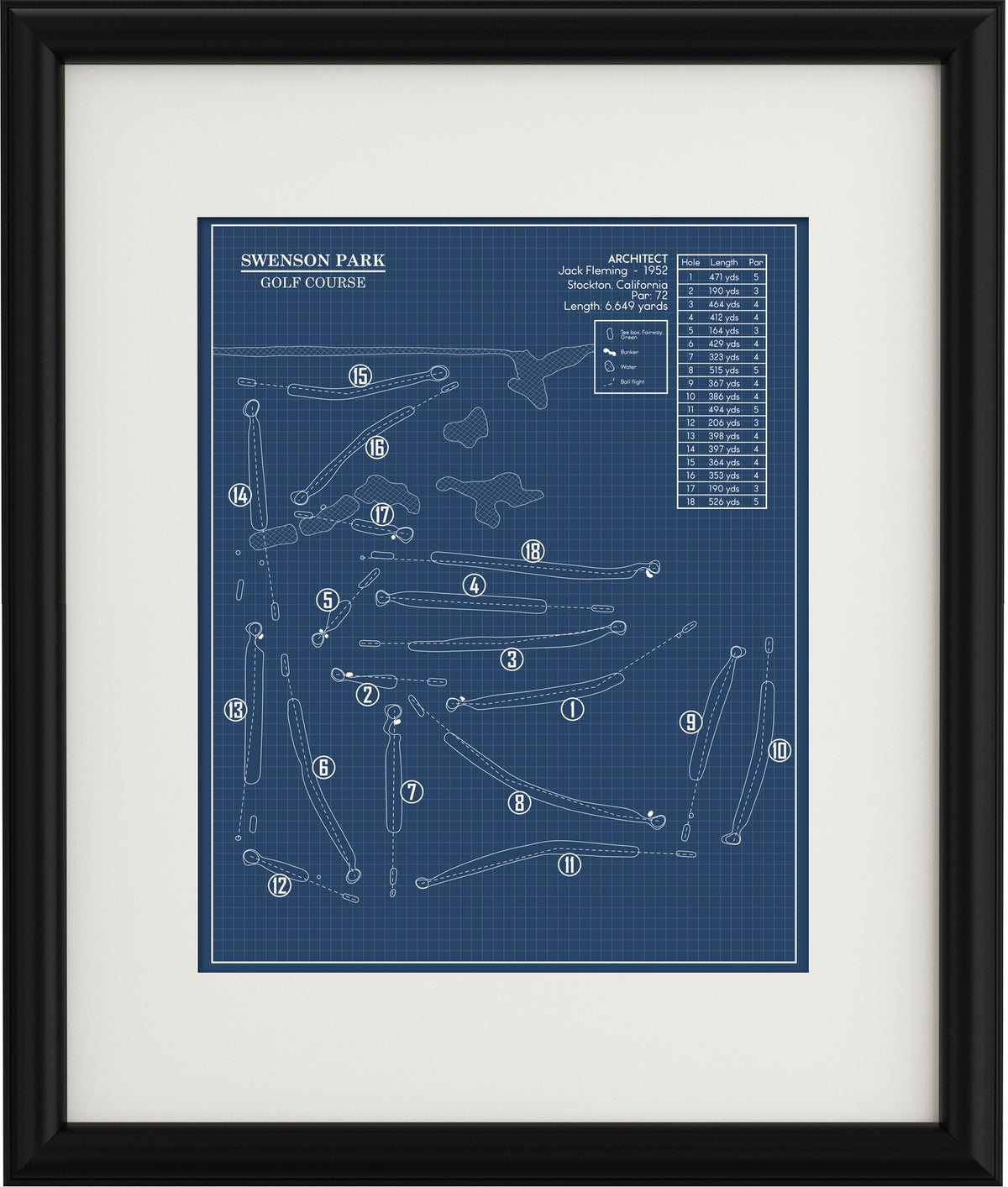 Swenson Park Golf Course Blueprint (Print)