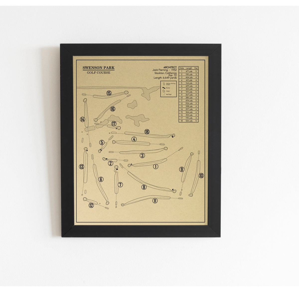 Swenson Park Golf Course Outline (Print)