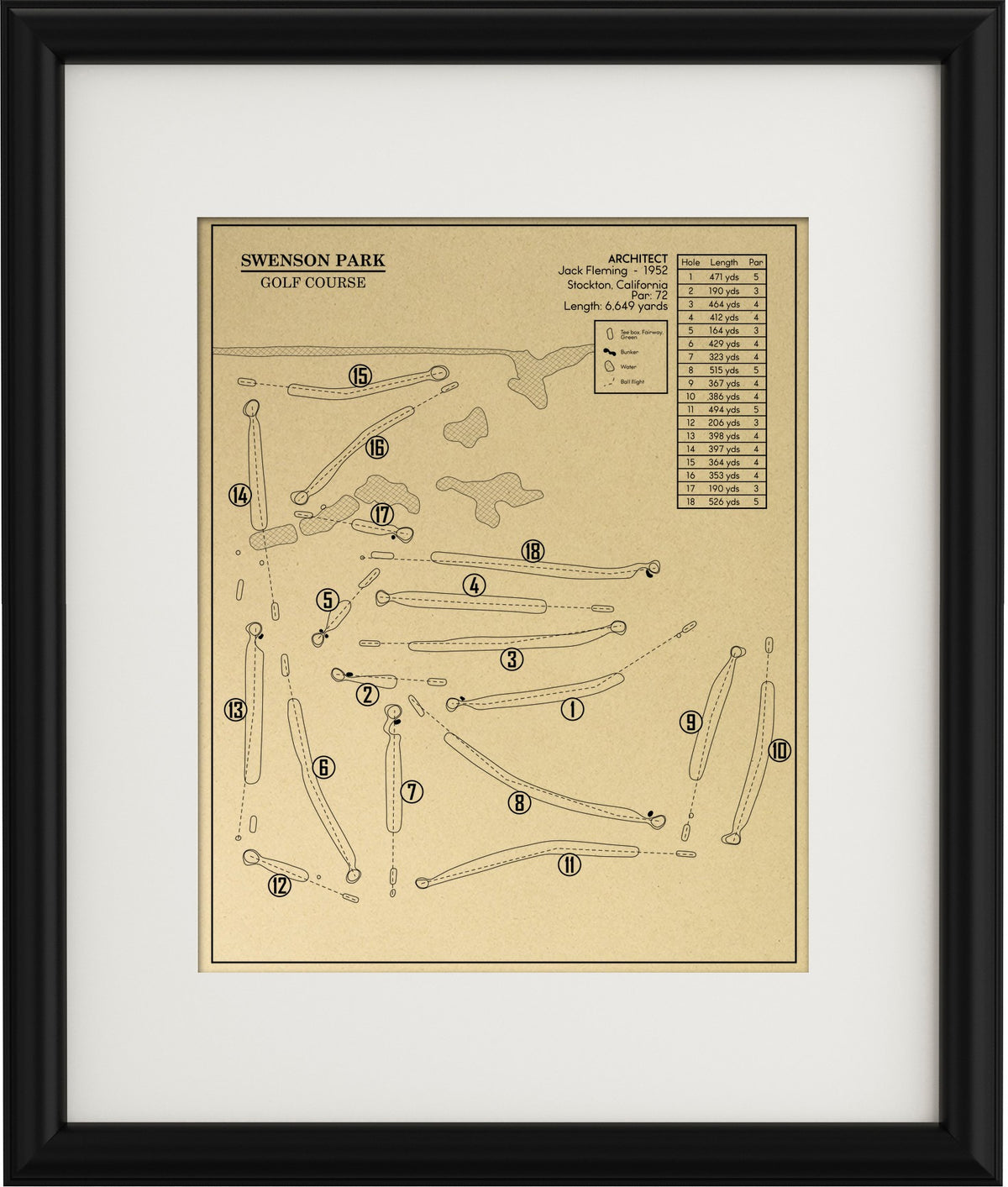 Swenson Park Golf Course Outline (Print)
