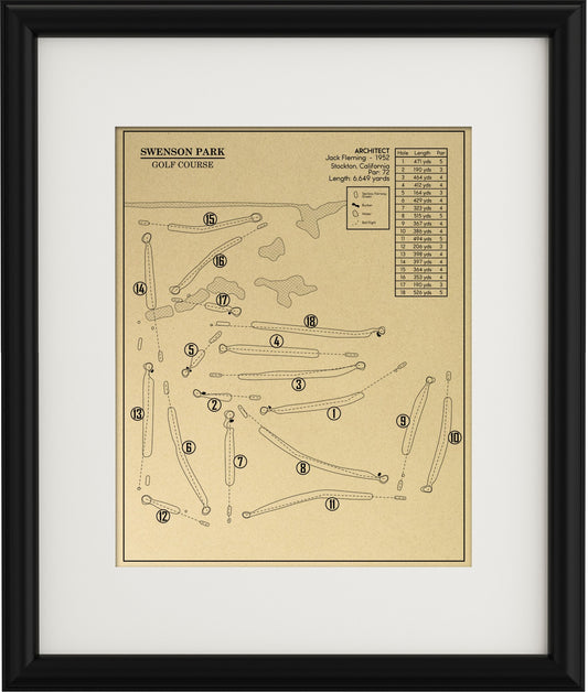 Swenson Park Golf Course Outline (Print)