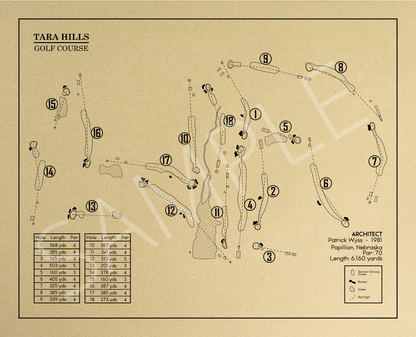 Tara Hills Golf Course Outline (Print)