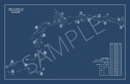 The Cliffs at Glassy Blueprint (Print)