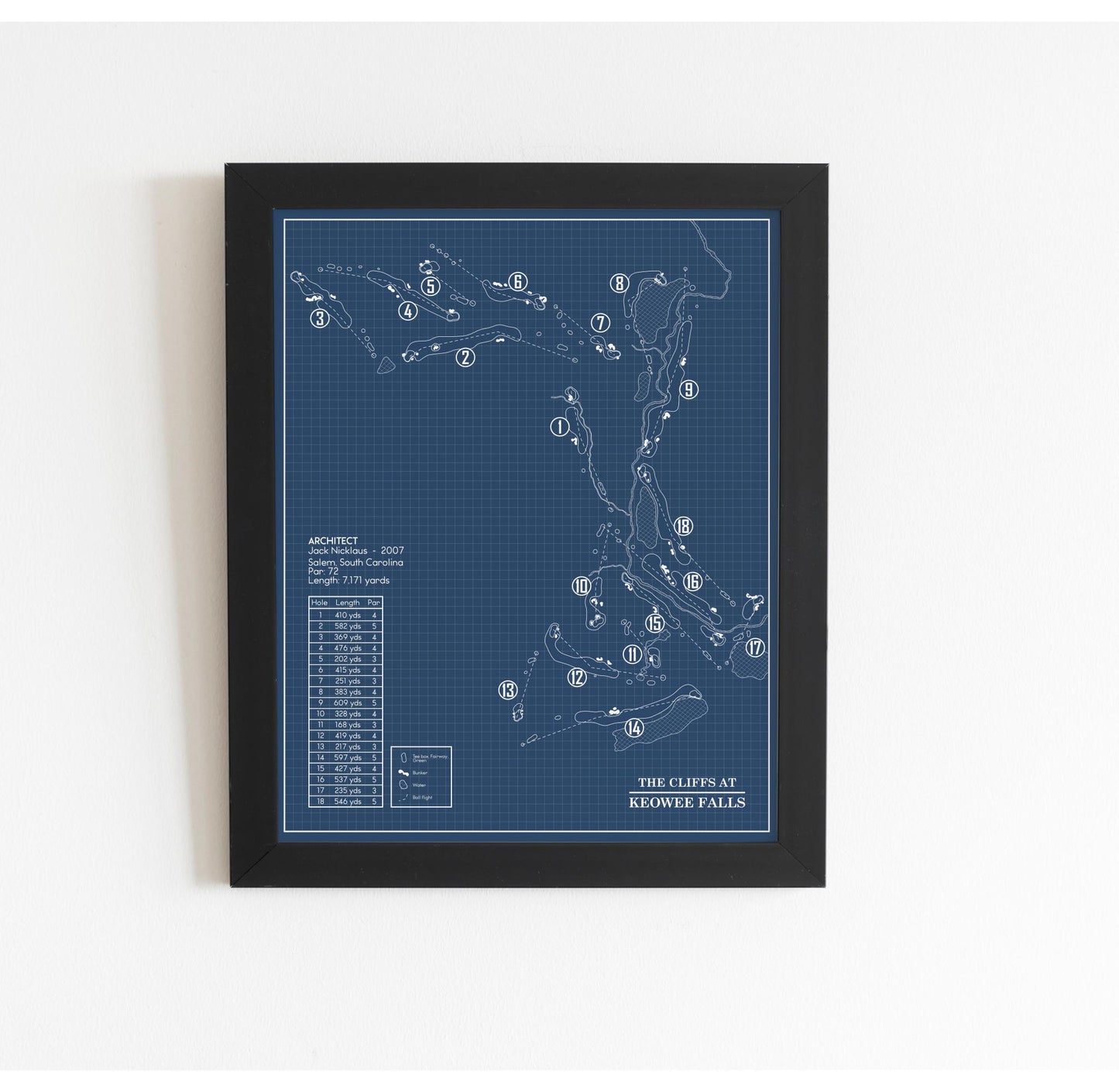 The Cliffs at Keowee Falls Blueprint (Print)