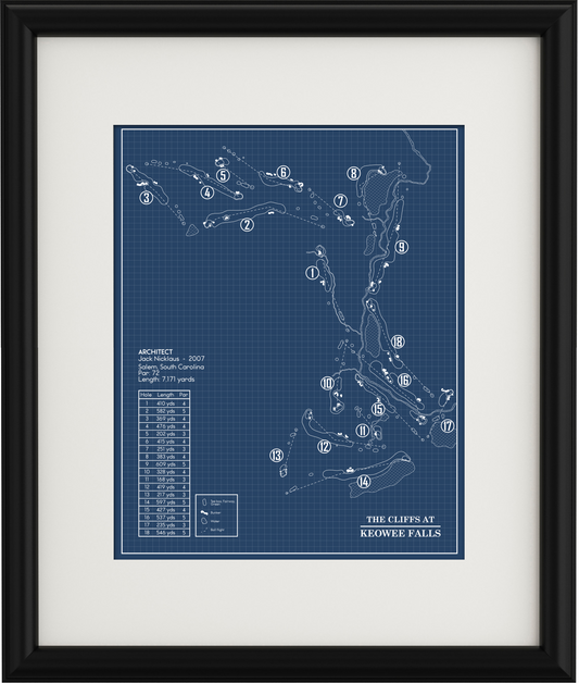 The Cliffs at Keowee Falls Blueprint (Print)