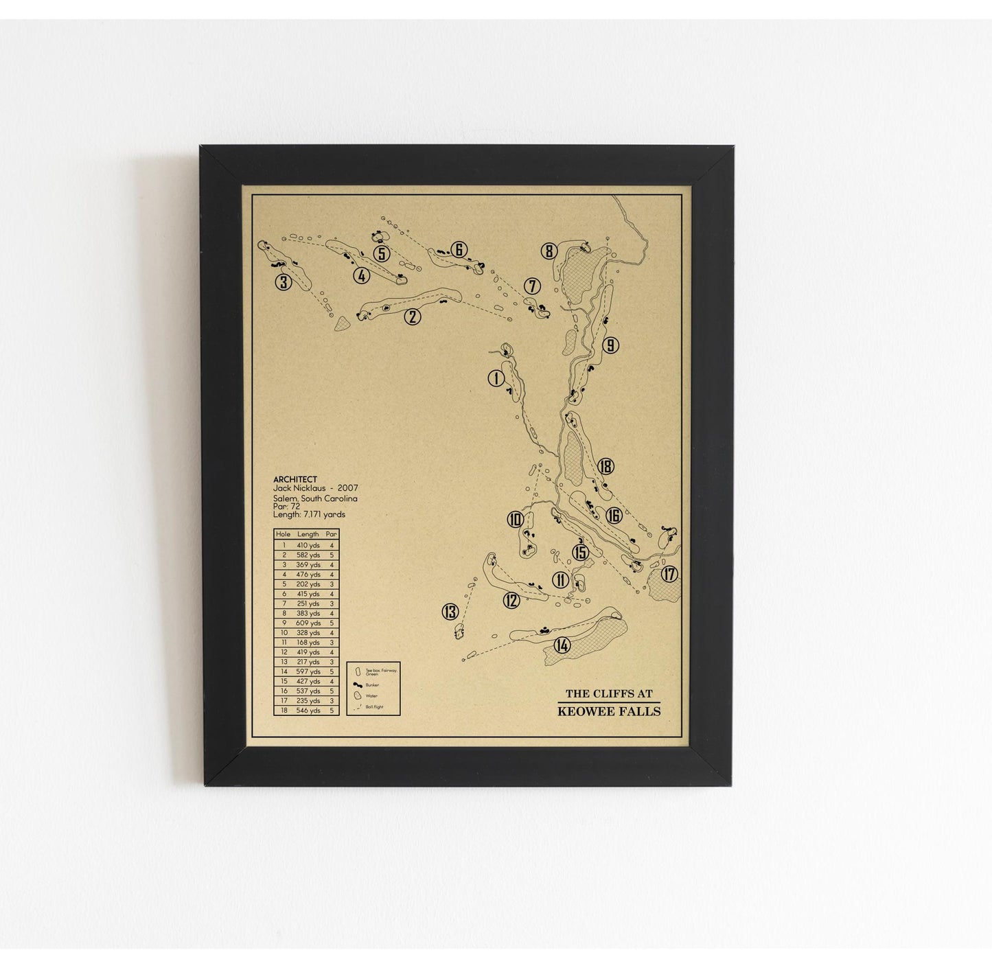 The Cliffs at Keowee Falls Outline (Print)