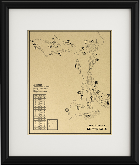 The Cliffs at Keowee Falls Outline (Print)