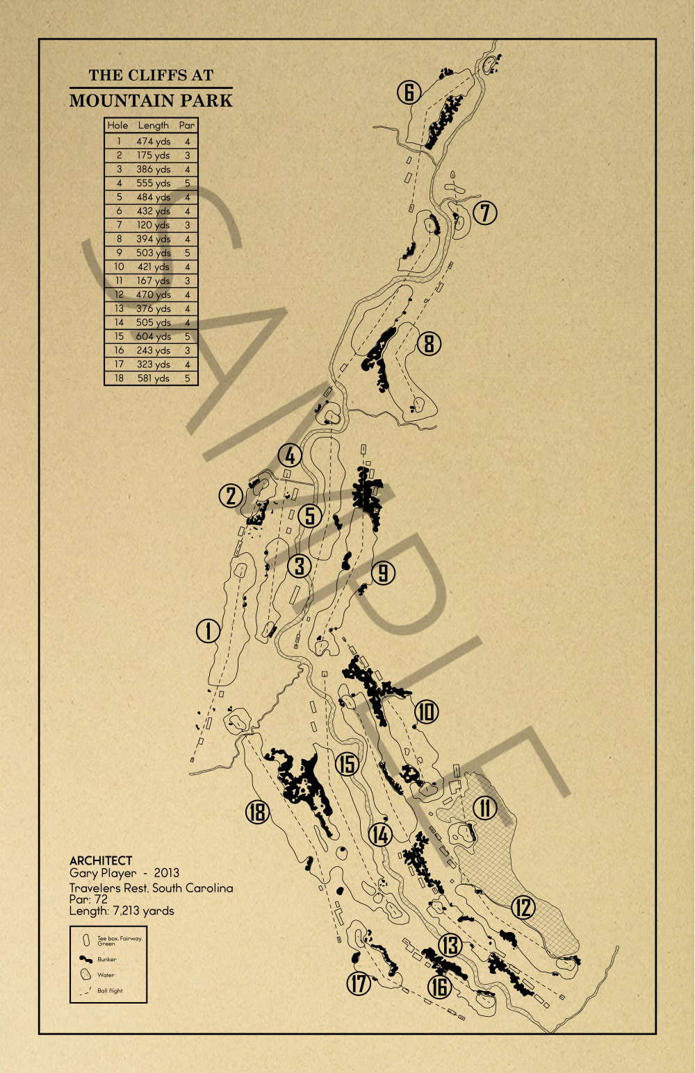 The Cliffs at Mountain Park Outline (Print)