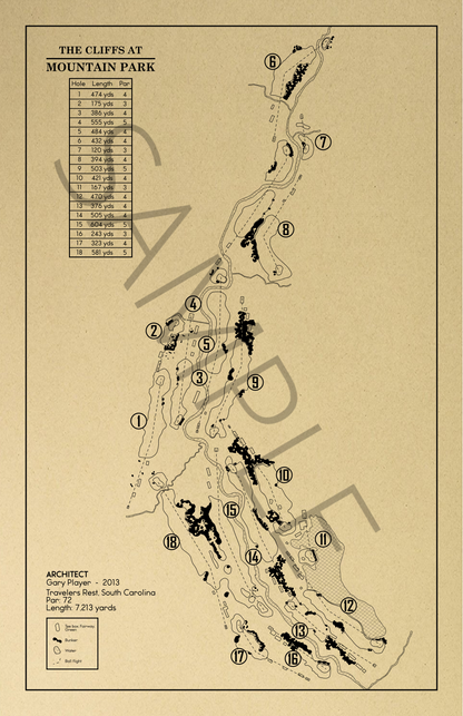 The Cliffs at Mountain Park Outline (Print)