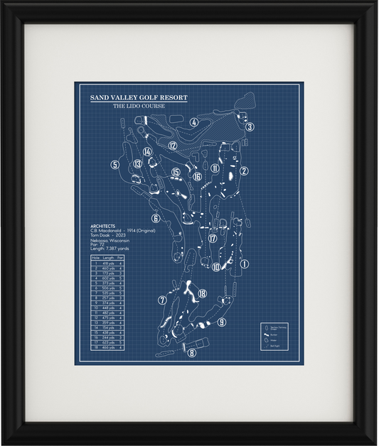 The Lido Course at Sand Valley Golf Resort Blueprint (Print)