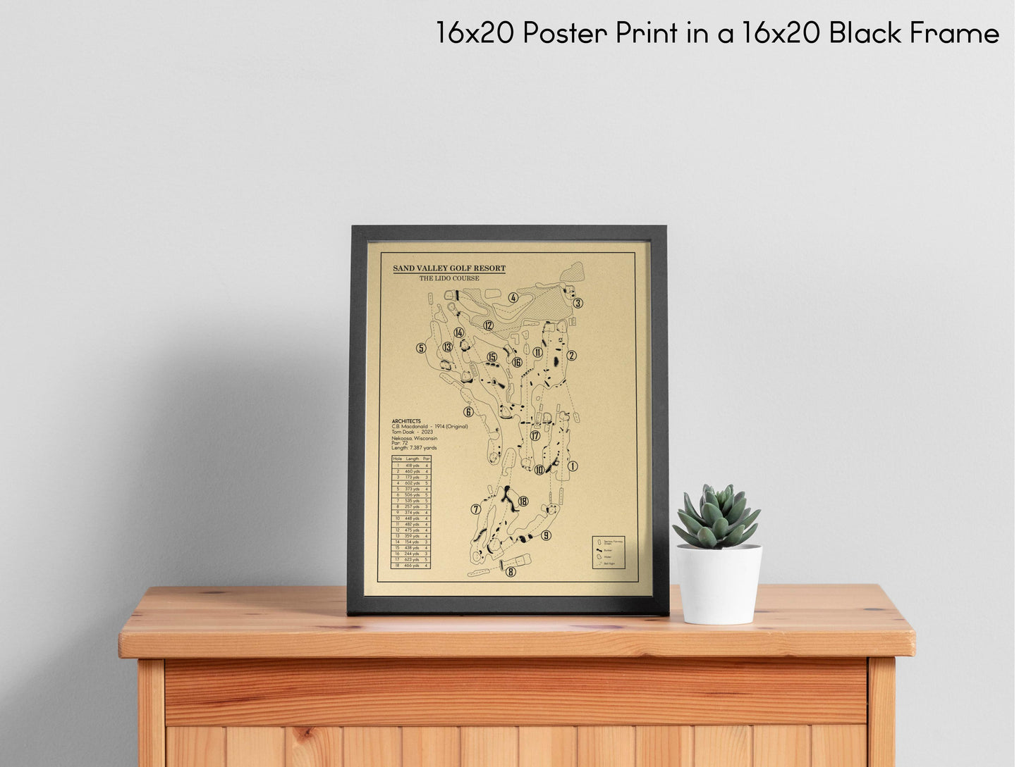 The Lido Course at Sand Valley Golf Resort Outline (Print)