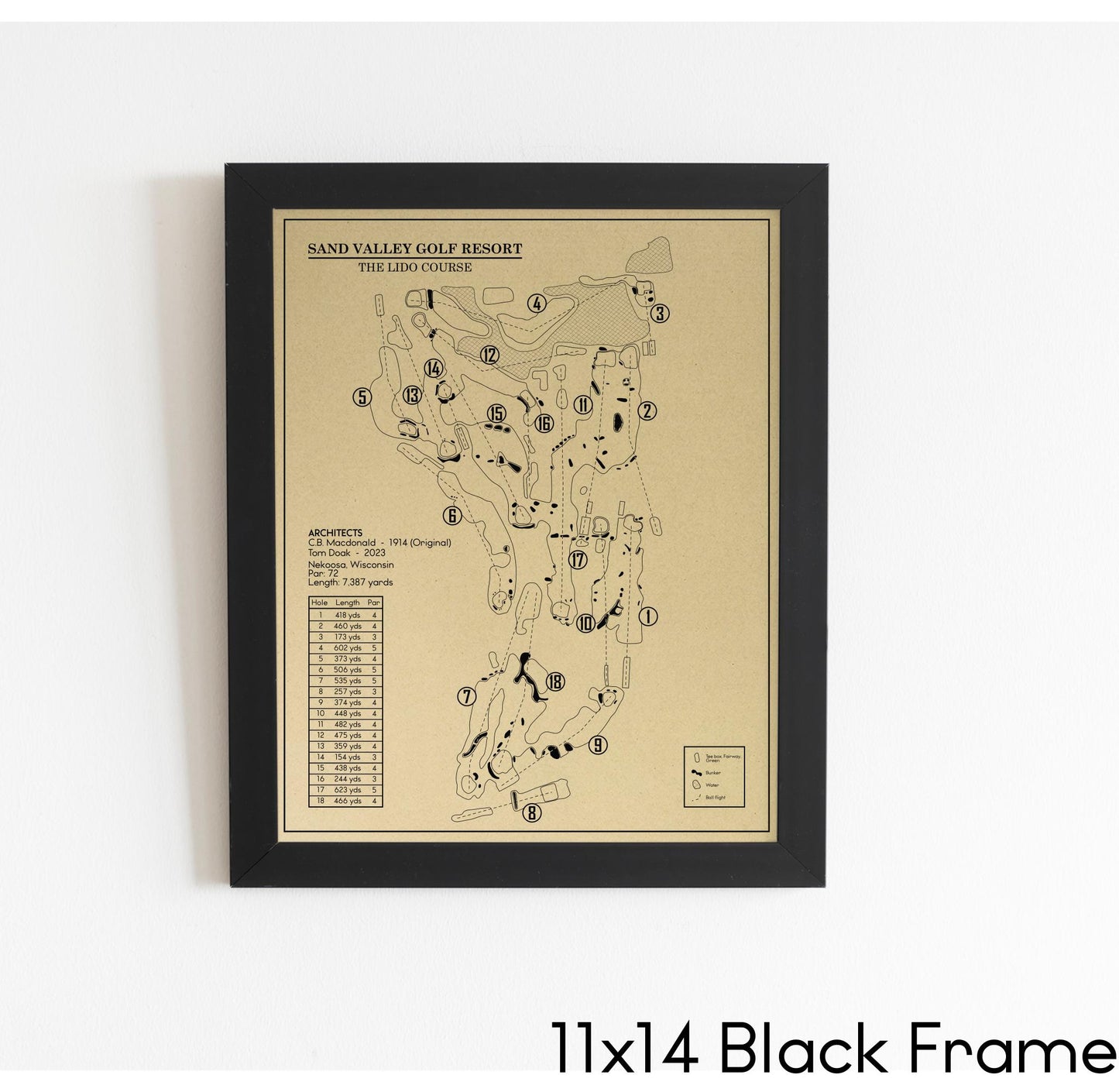 The Lido Course at Sand Valley Golf Resort Outline (Print)