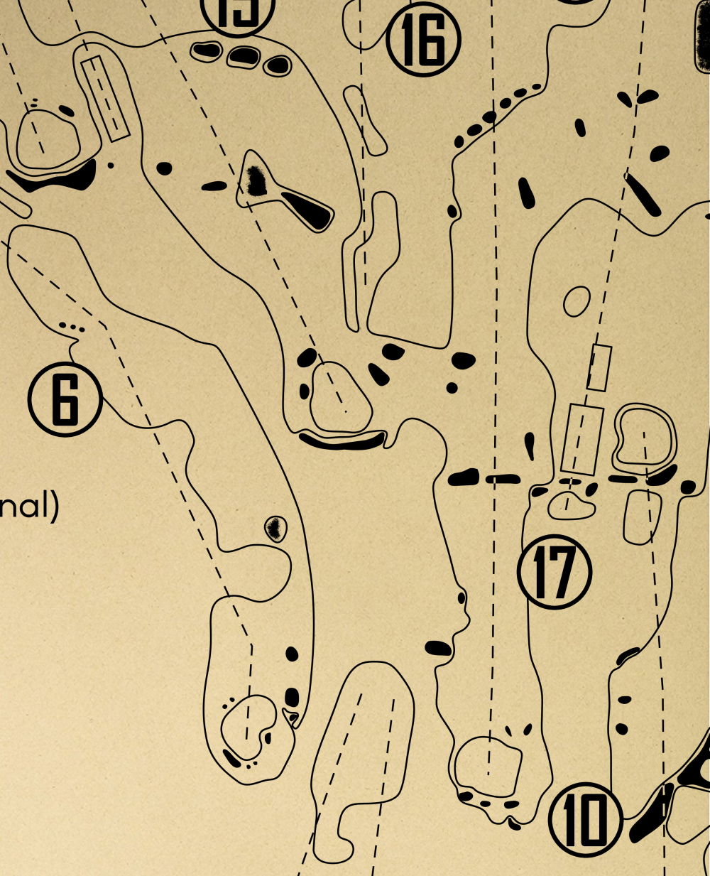 The Lido Course at Sand Valley Golf Resort Outline (Print)