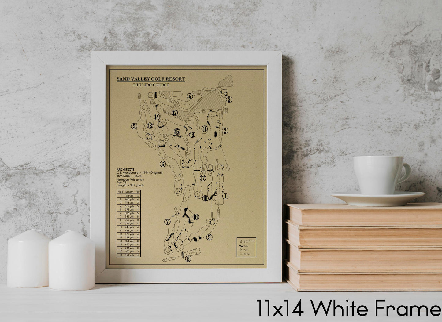 The Lido Course at Sand Valley Golf Resort Outline (Print)