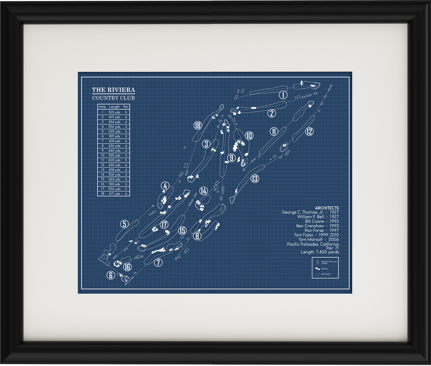 The Riviera Country Club Blueprint (Print)