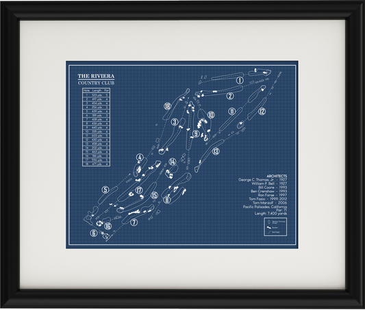 The Riviera Country Club Blueprint (Print)