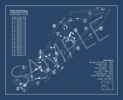 The Riviera Country Club Blueprint (Print)