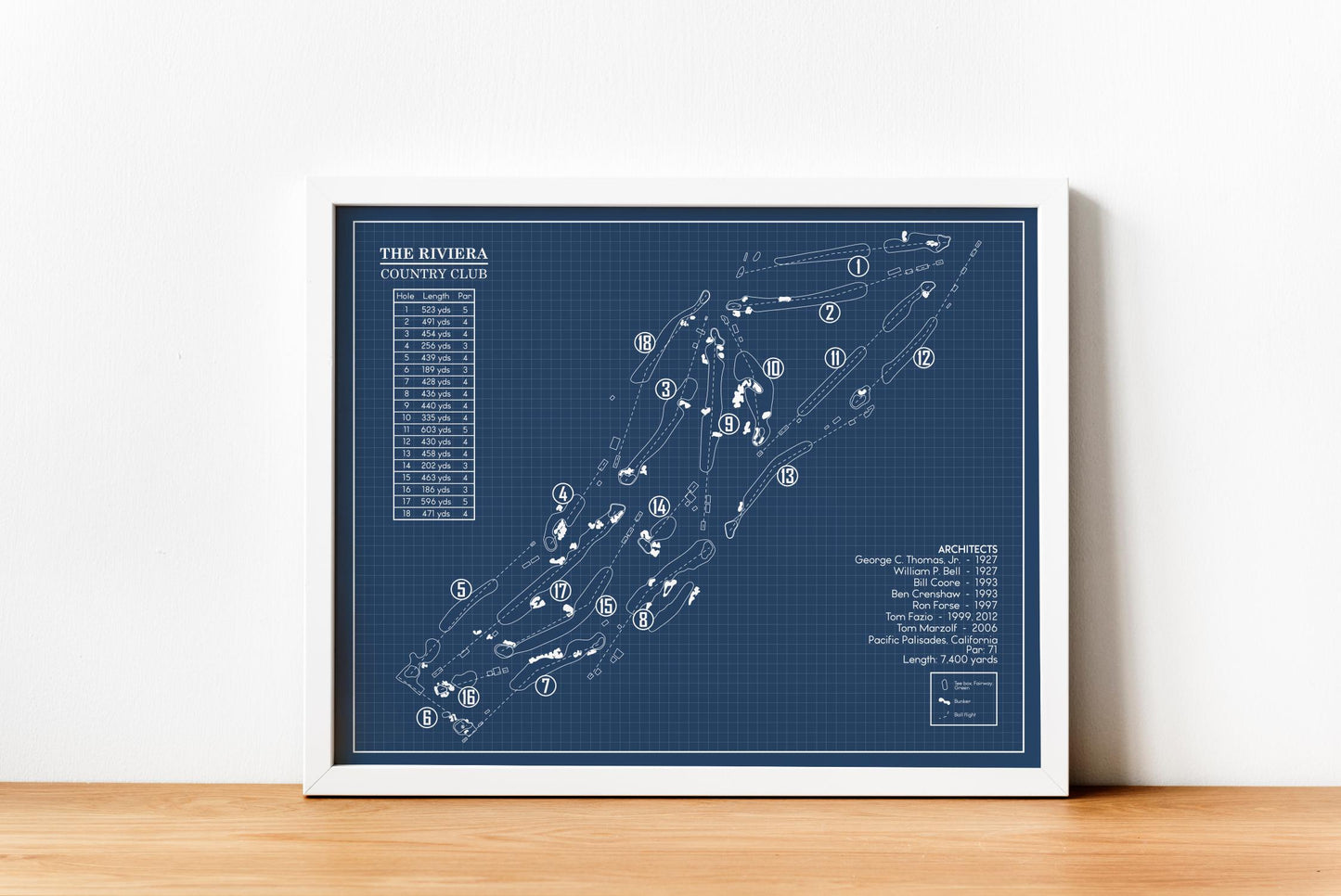 The Riviera Country Club Blueprint (Print)