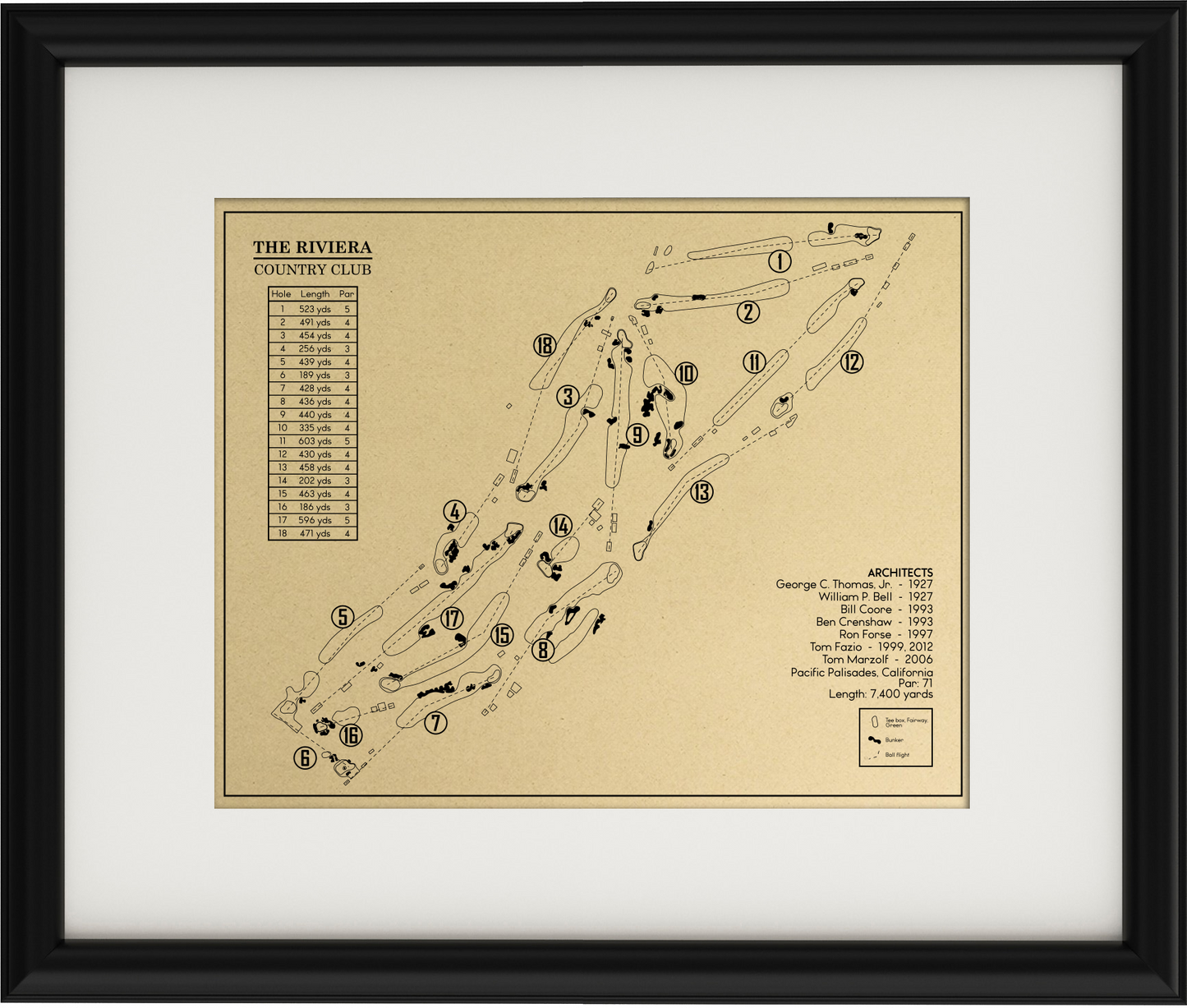 The Riviera Country Club Outline (Print)