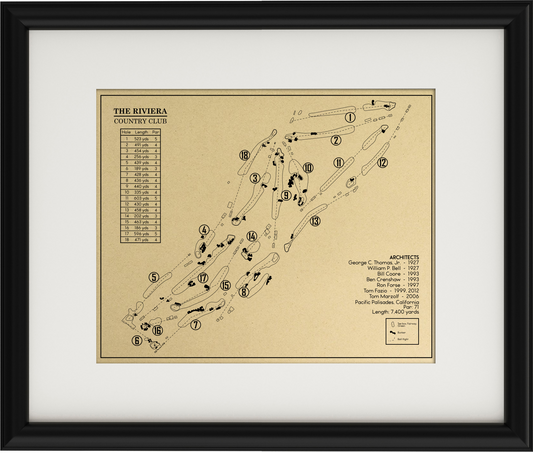The Riviera Country Club Outline (Print)