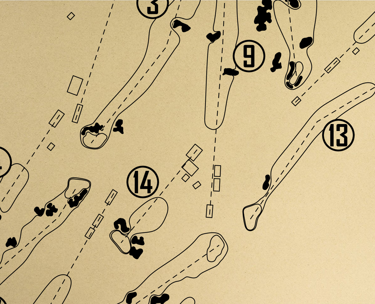 The Riviera Country Club Outline (Print)