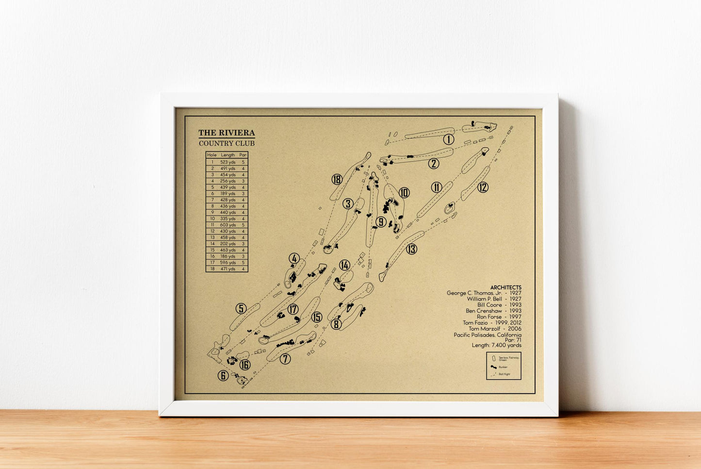 The Riviera Country Club Outline (Print)