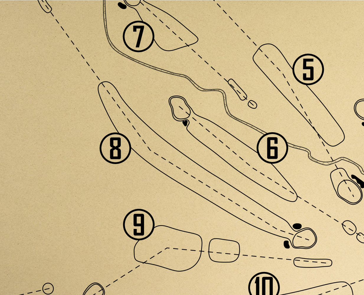Tilden Park Golf Course Outline (Print)