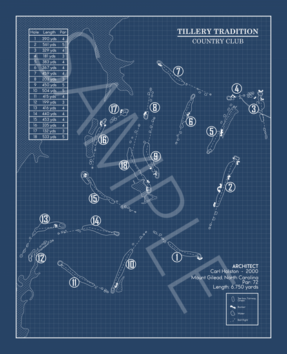 Tillery Tradition Country Club Blueprint (Print)