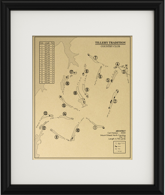 Tillery Tradition Country Club Outline (Print)
