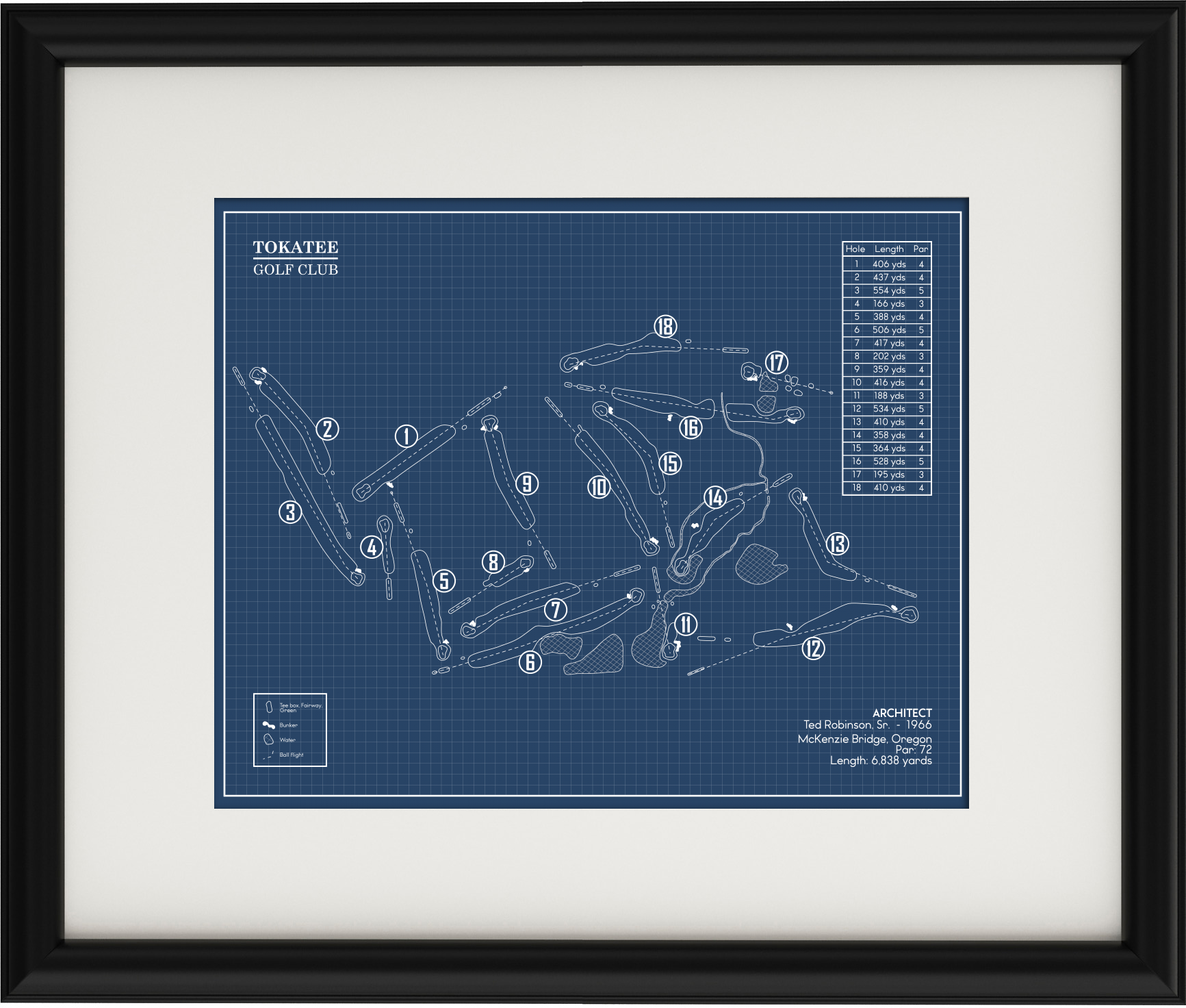 Blue Rant Frame Tokatee Golf Club Blueprint (Print) – GolfBlueprints