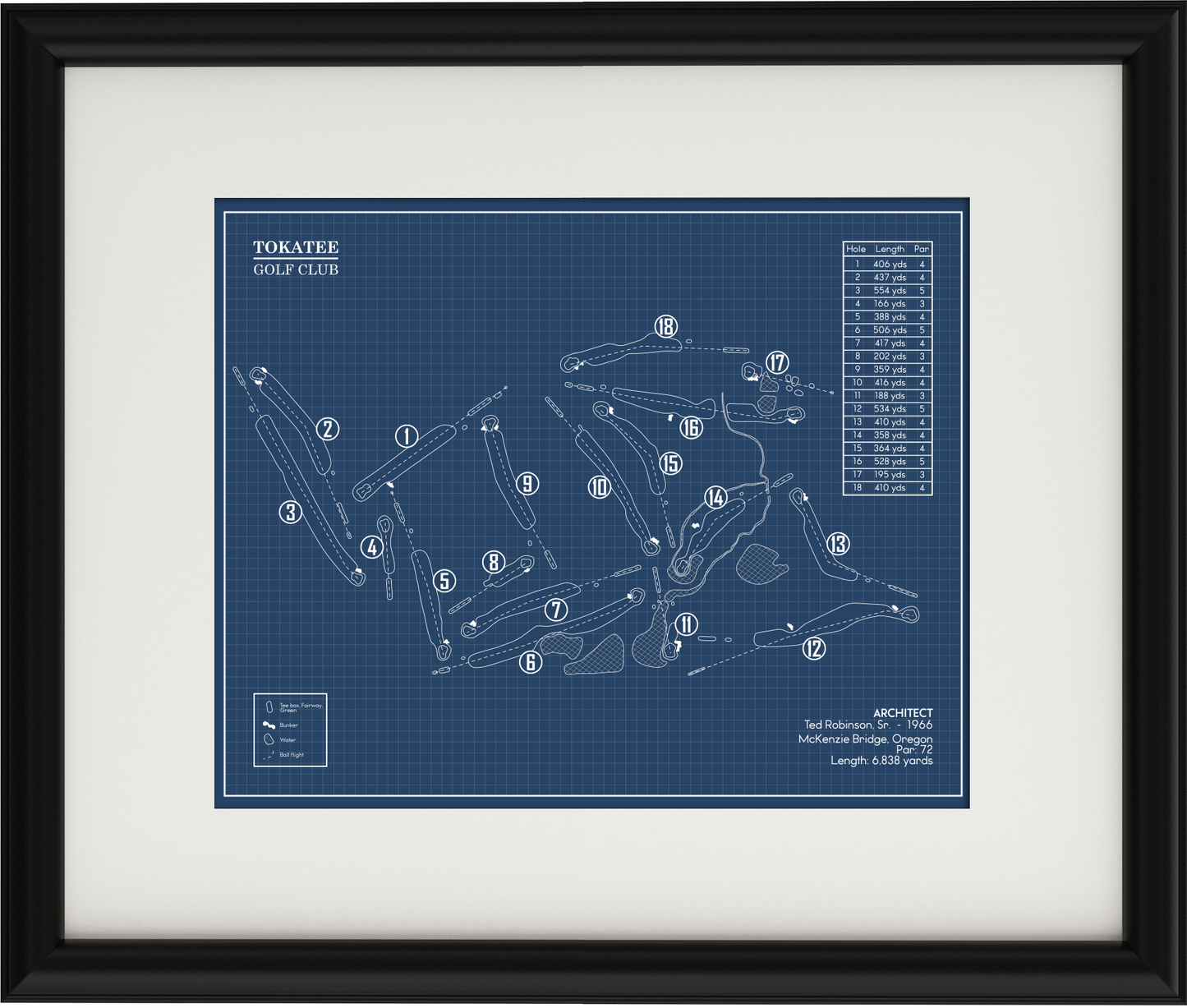 Tokatee Golf Club Blueprint (Print)