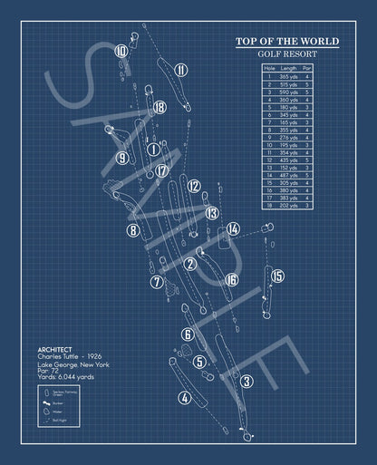 Top of the World Golf Resort Blueprint (Print)