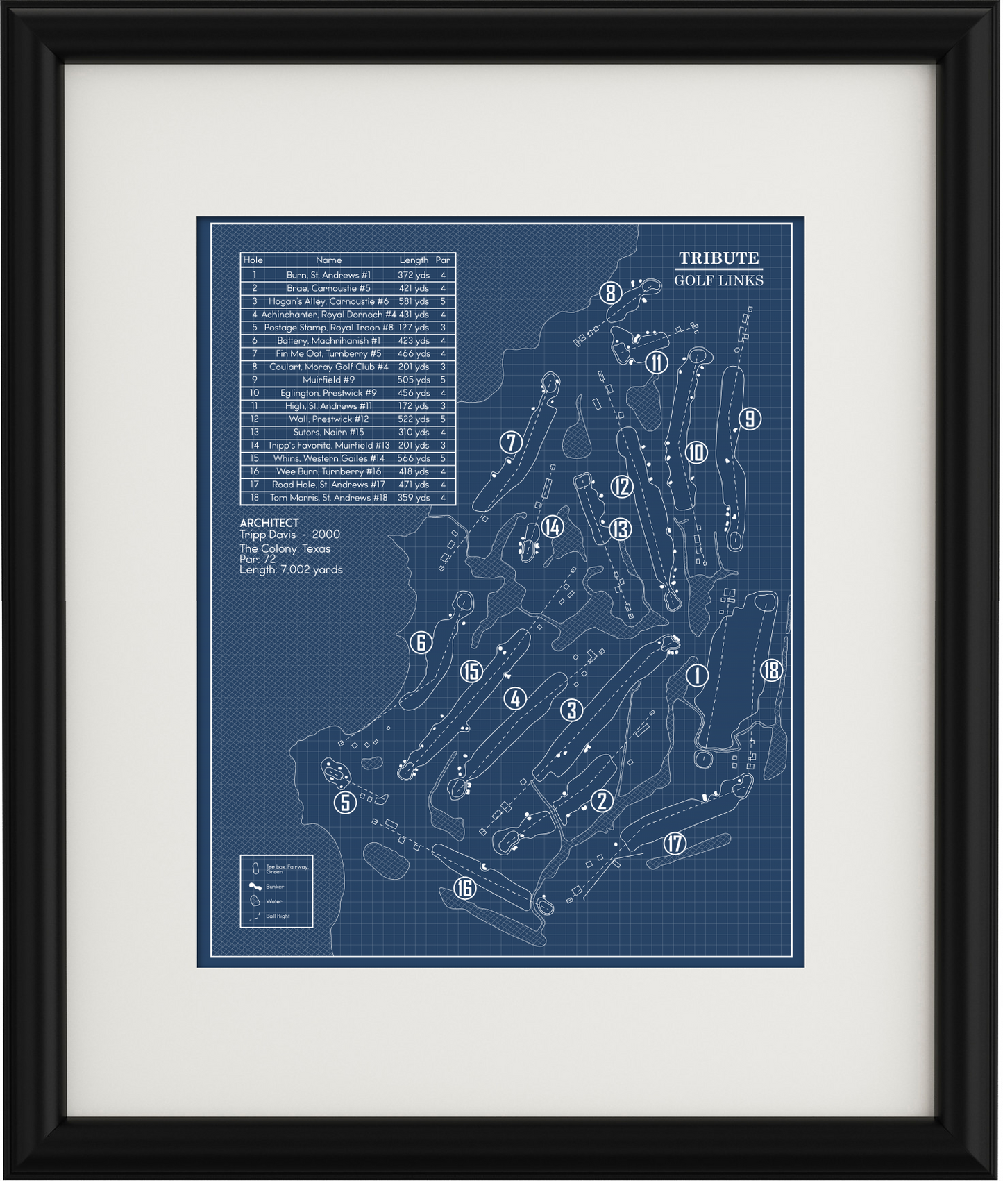 Tribute Golf Club Blueprint (Print)
