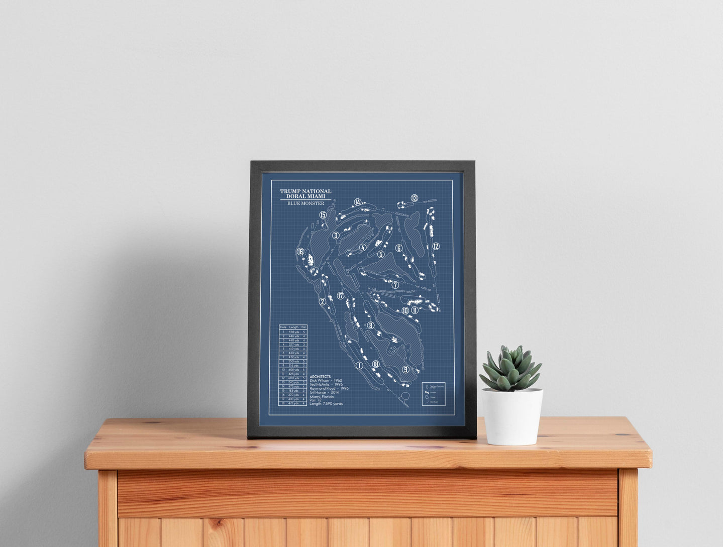 Trump National Doral Miami Blue Monster Blueprint (Print)