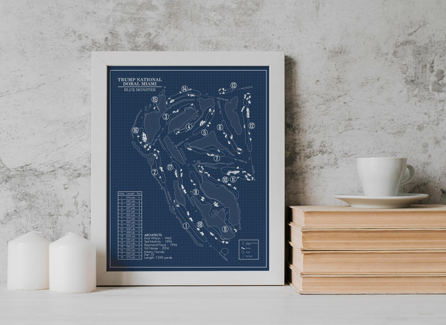 Trump National Doral Miami Blue Monster Blueprint (Print)
