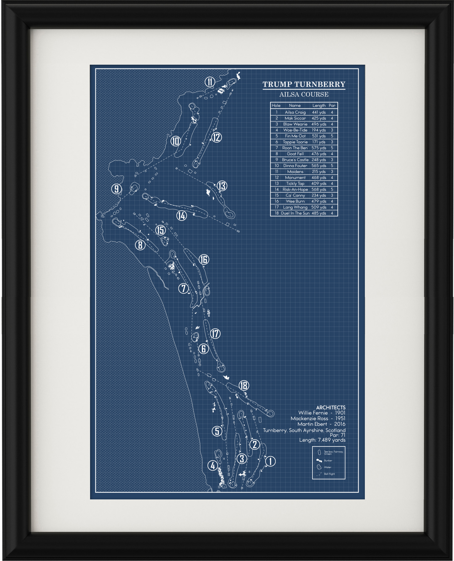 Trump Turnberry Ailso Course Blueprint (Print)