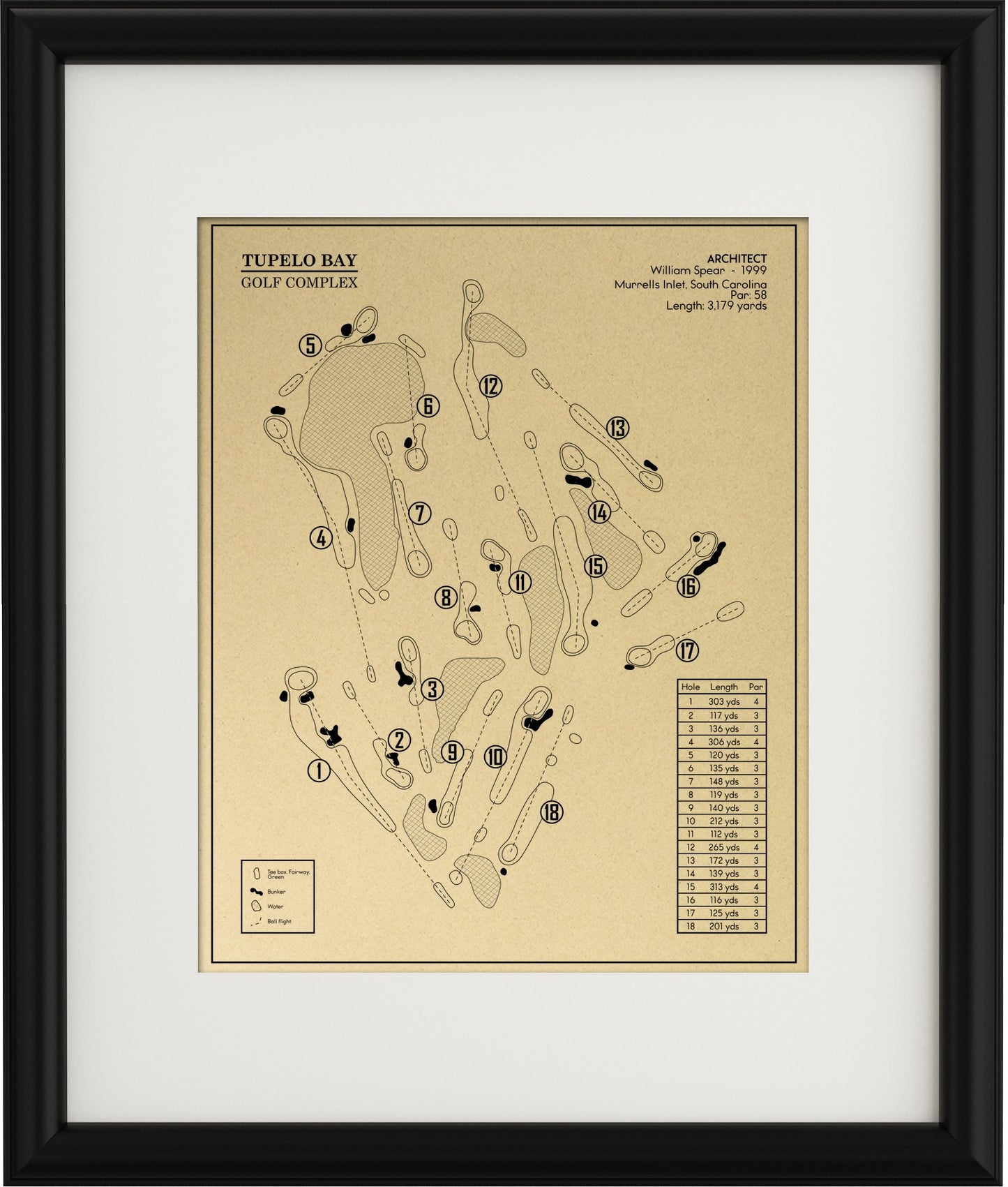Tupelo Bay Golf Complex Outline (Print)