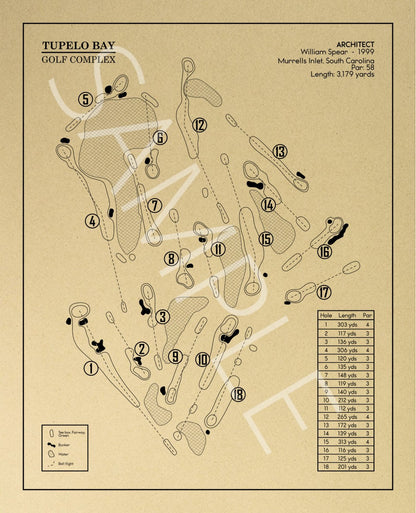 Tupelo Bay Golf Complex Outline (Print)