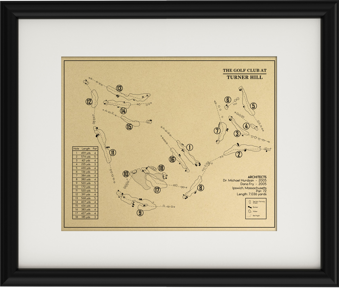 Turner Hill Country Club Outline (Print)