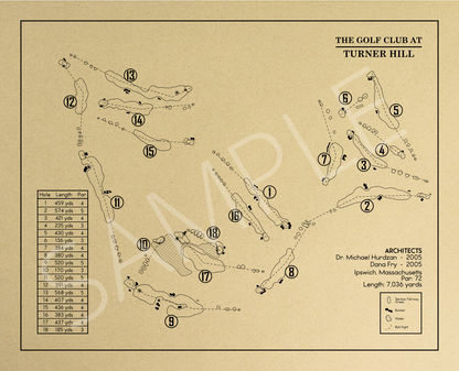 Turner Hill Country Club Outline (Print)