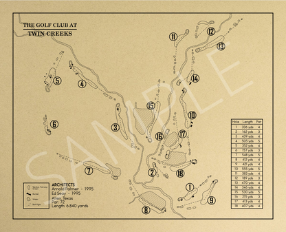 The Golf Club at Twin Creeks Outline (Print)