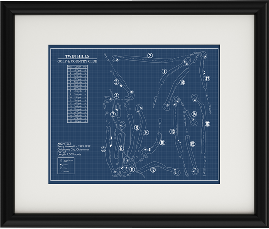 Twin Hills Golf & Country Club Blueprint (Print)