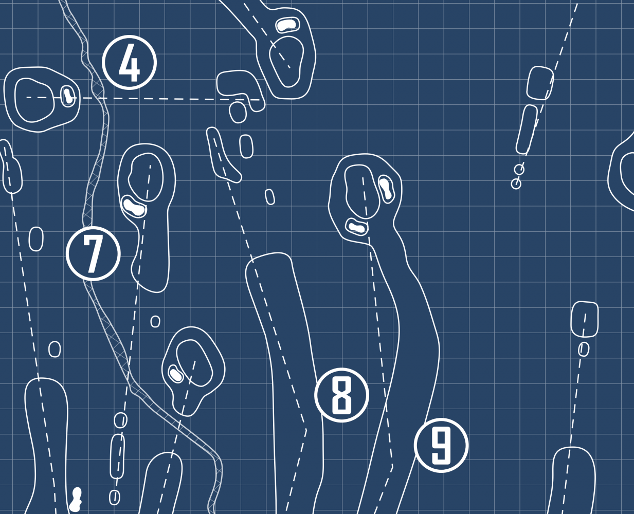 Twin Hills Golf & Country Club Blueprint (Print)