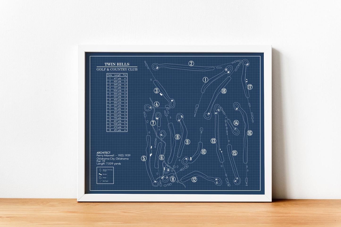 Twin Hills Golf & Country Club Blueprint (Print)